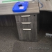 Grey Walnut 3 Drawer Under Desk Pedestal File Cabinet
